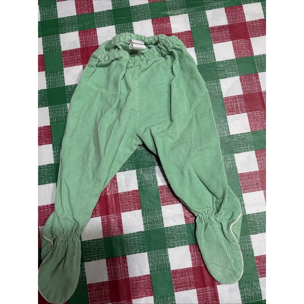 Soft Green 3-6 Month‎ Vintage Corduroy Footie Pants Baby